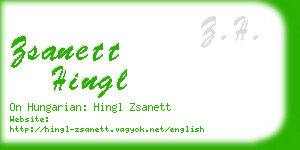 zsanett hingl business card
